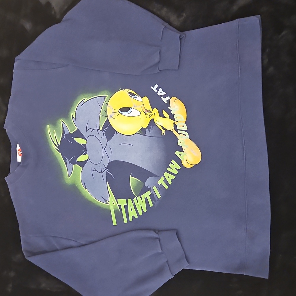 90s Looney Tunes Tweety and Sylvester Sweatshirt - Sz 2x